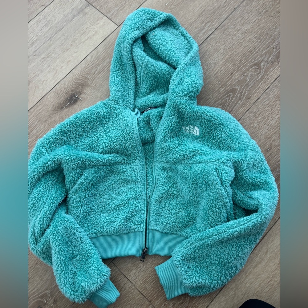 The North Face light green Sherpa Jacket